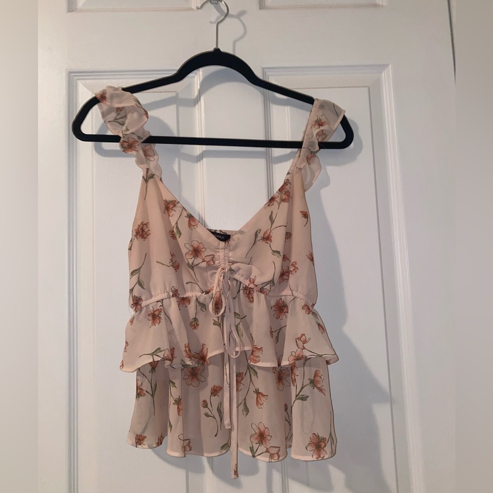 small baby pink floral blouse